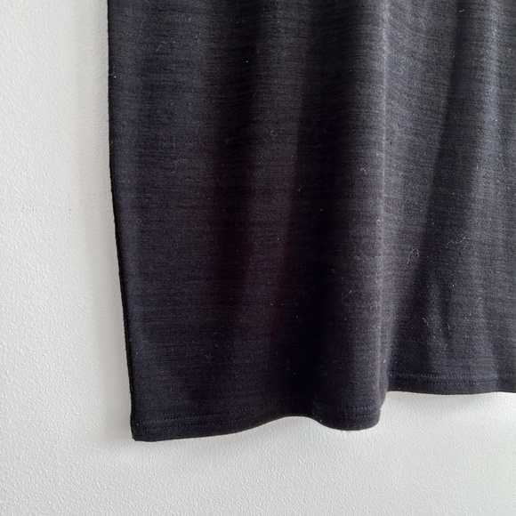 Aritzia Wilfred Free Lace Up Back Dress Black Half Sleeve Scoop Neck Size XS - Picture 6 of 11